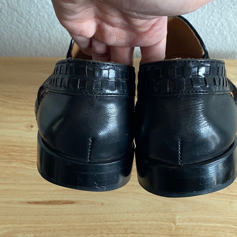 Mario Morroni Black Woven Men's Loafers - Picture 4 of 14